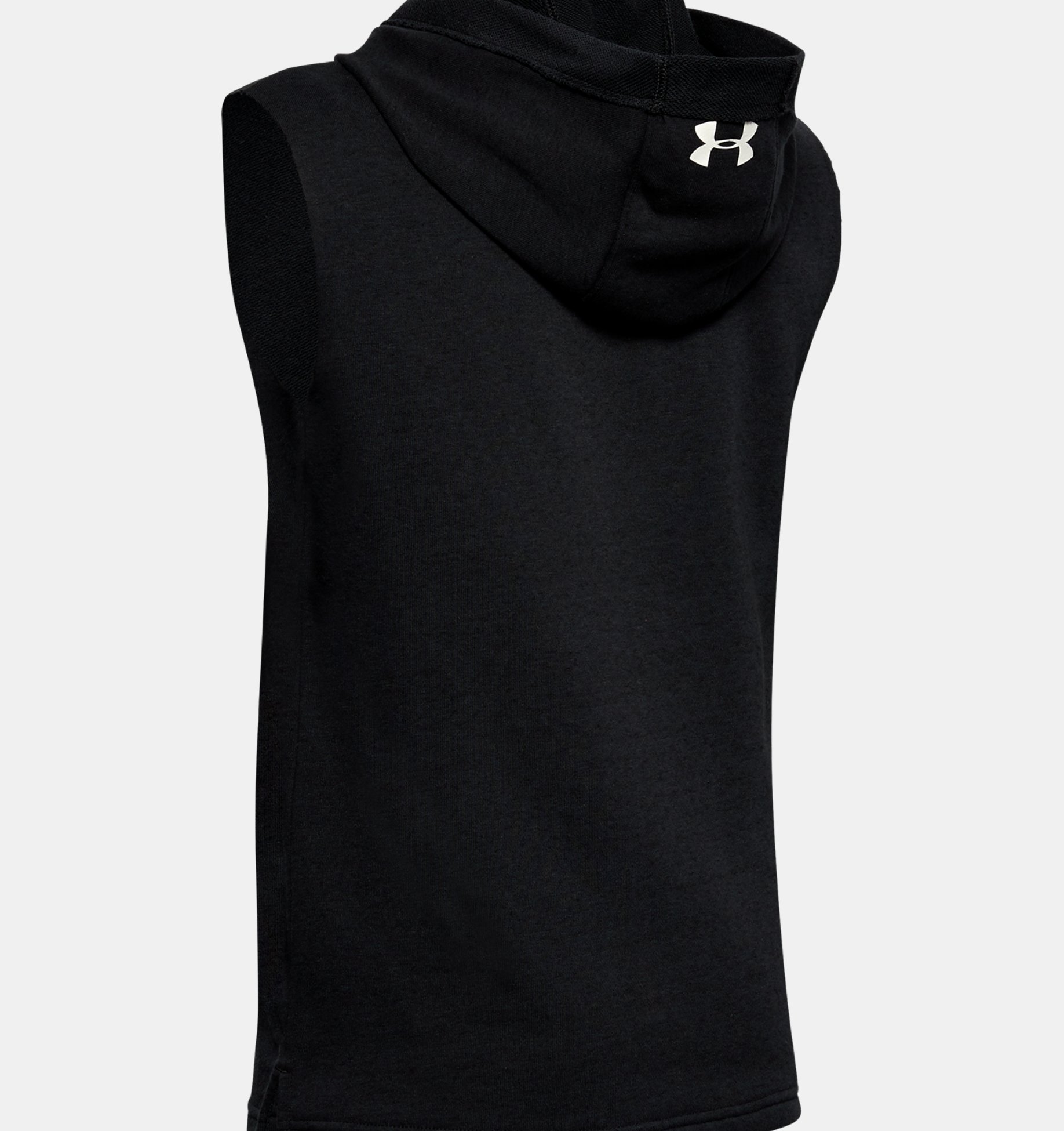 Under Armour Boy's Youth Project Rock Mana Sleeveless Hoodie Black 1351837 002
